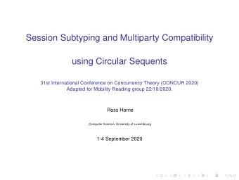 Session Subtyping and Multiparty Compatibility  using Circular Sequents  31st International