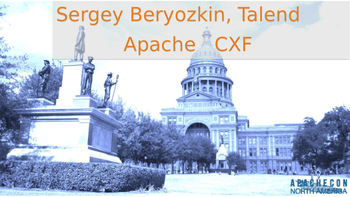 sergey beryozkin t alend sergey beryozkin t alend apache