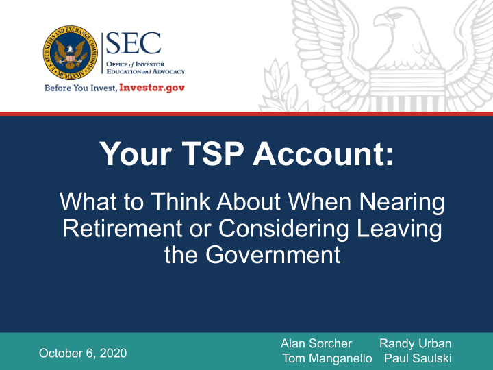 your tsp account