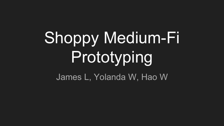 shoppy medium fi prototyping
