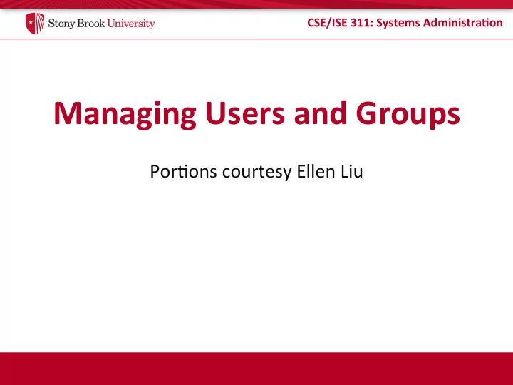 managing users and groups