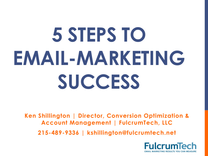 5 steps to email marketing success