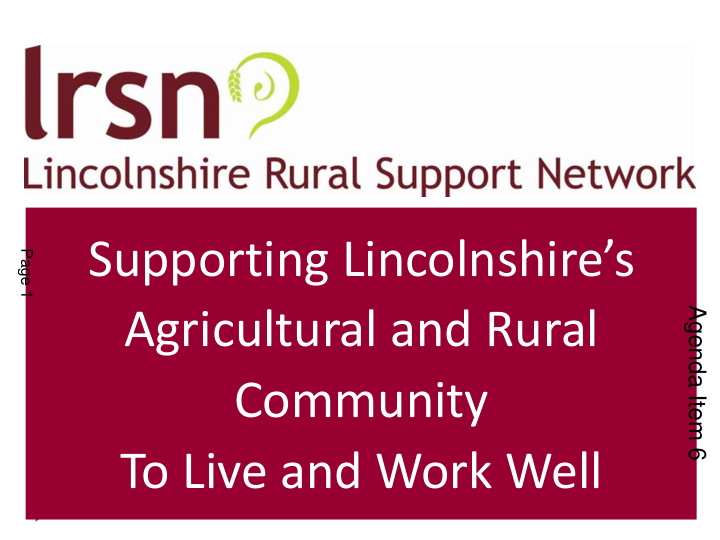 supporting lincolnshire s