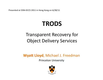 2  3  4  Service  Server  Client  Server  ConnecOon  Recovered!