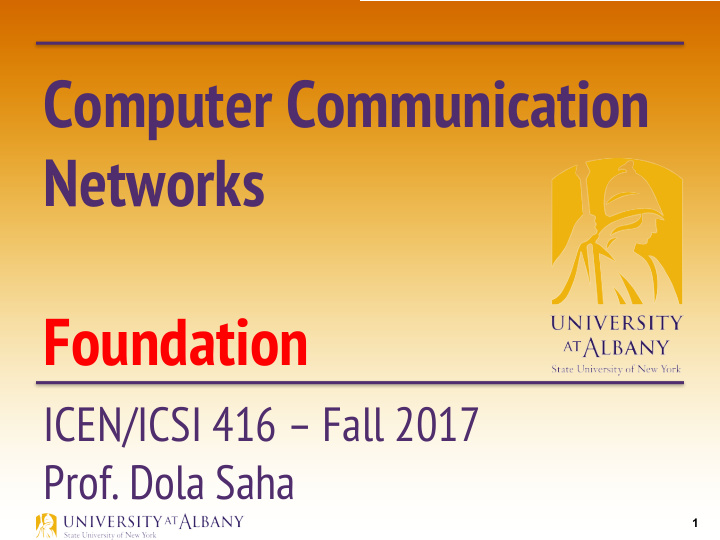 computer communication networks foundation