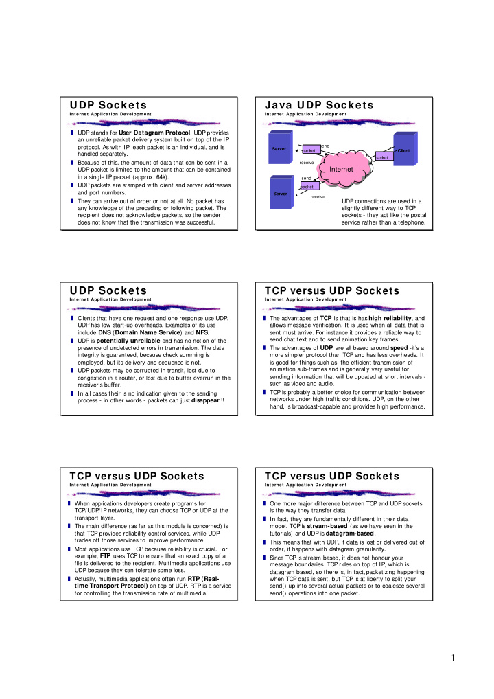 udp sockets java udp sockets