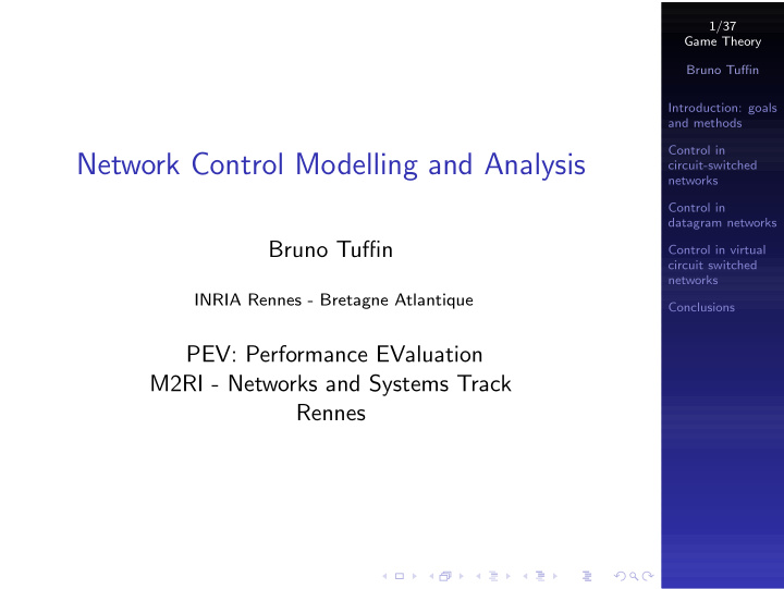 network control modelling and analysis