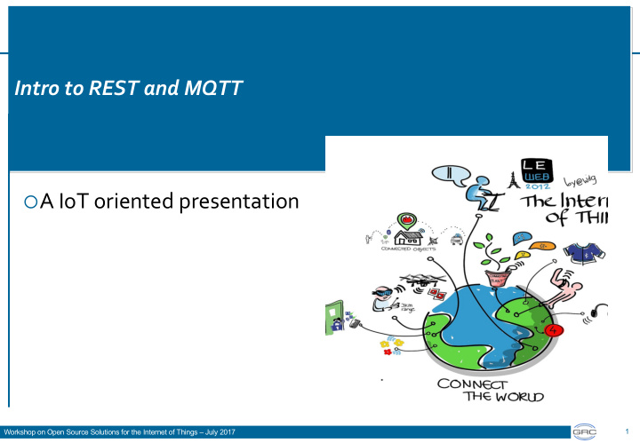a iot oriented presentation