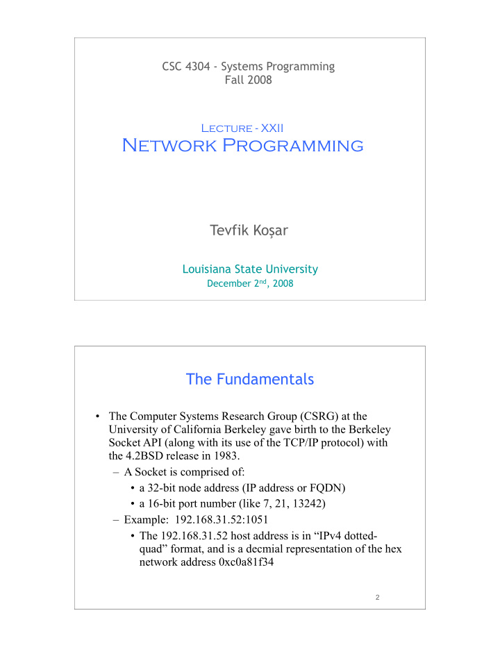 network programming