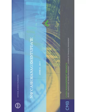 E  UPDAT  NT  ME  21, 2017  CASH MANAGE  JUNE  NSF  AGE  NDA  Gra nte e  Ca sh Ma na g e me nt  Who