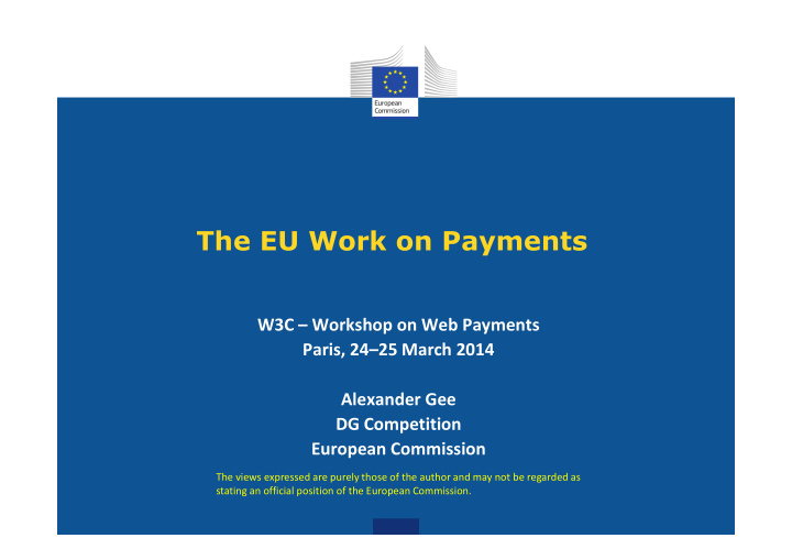 the eu work on payments