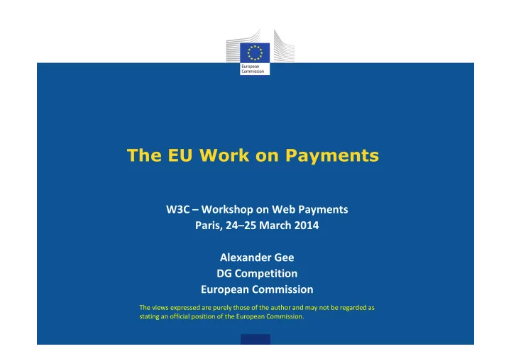 the eu work on payments