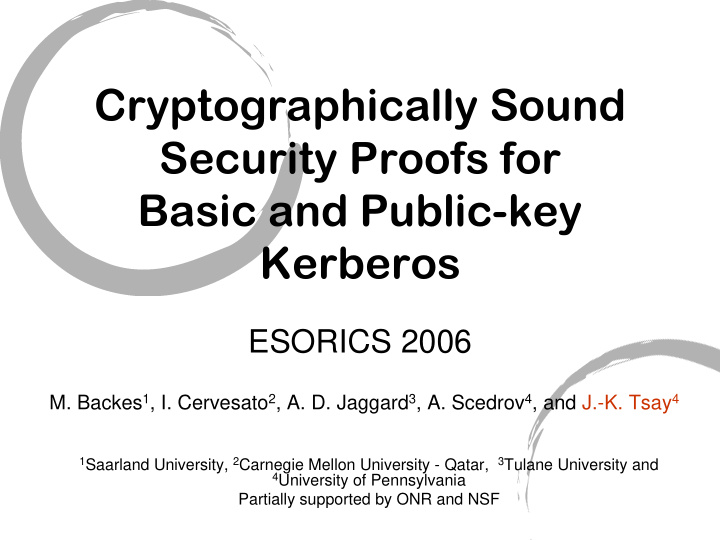 cryptographically sound security proofs for basic and