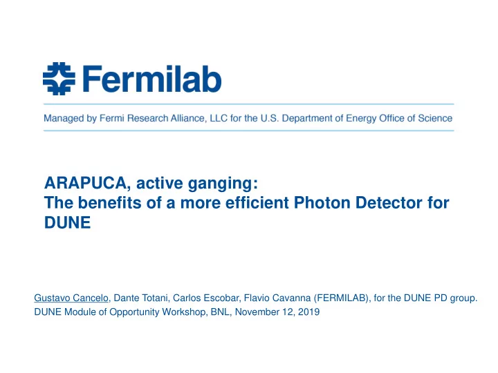 the benefits of a more efficient photon detector for