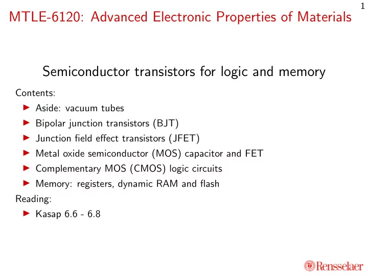 mtle 6120 advanced electronic properties of materials