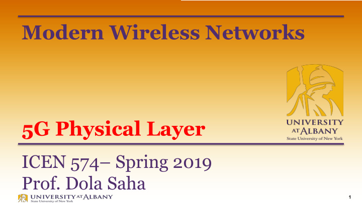 modern wireless networks 5g physical layer
