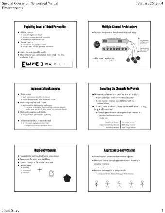 Exploiting Level-  Exploiting Level  -of  of-  -Detail Perception  Detail Perception  Multiple