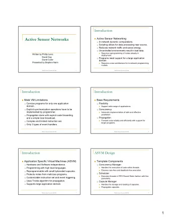 ActiveSensorNetworking