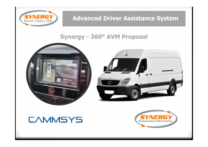 advanced driver assistance system synergy 360 avm