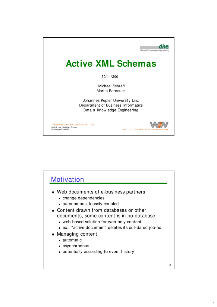 active xml schemas