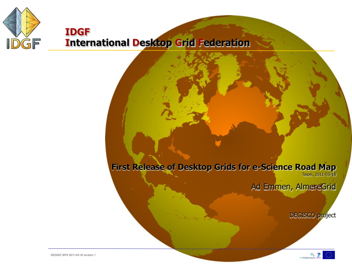 idgf international desktop grid federation