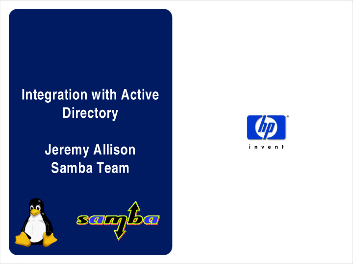 integration with active directory jeremy allison samba