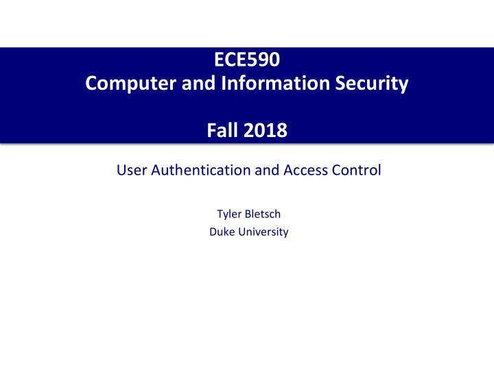 ece590 computer and information security fall 2018