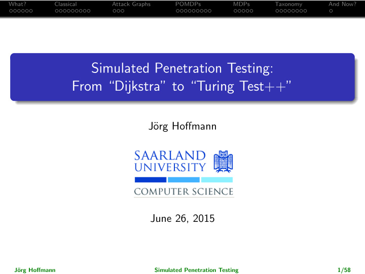simulated penetration testing from dijkstra to turing test