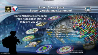 United States Army  Security Assistance Command  North Alabama International  Trade Association