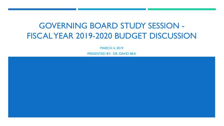 governing board study session fiscal year 2019 2020
