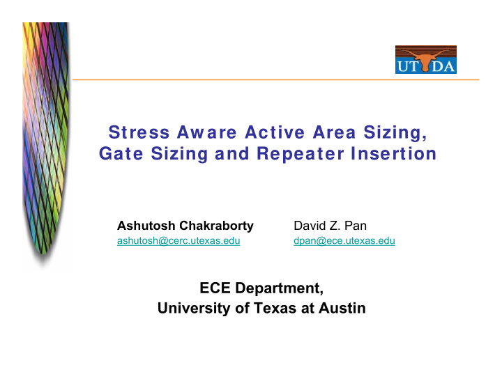 stress aw are active area sizing gate sizing and repeater