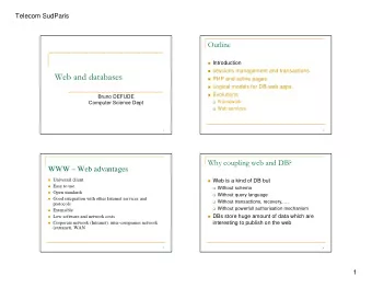 PHP and active pages  Logical models for