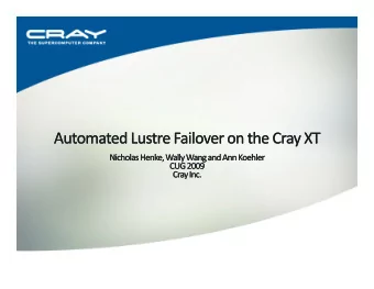 Lustre Background  Why Lustre Failover ?  How does Lustre Failover work ?  Automation