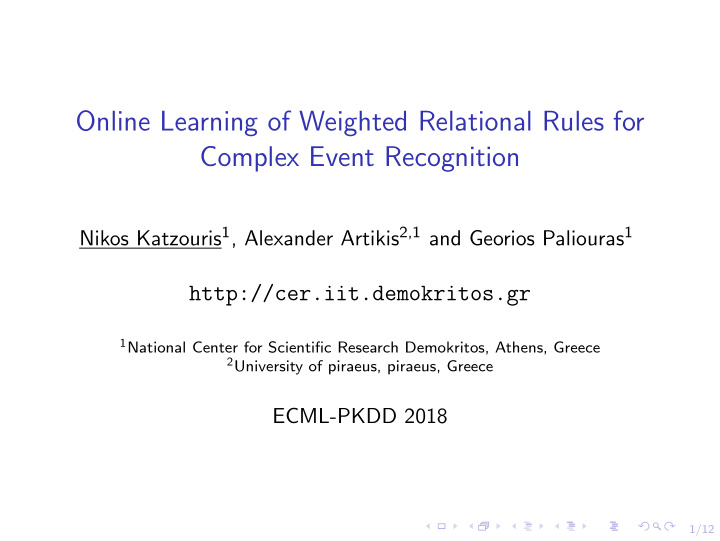 online learning of weighted relational rules for complex