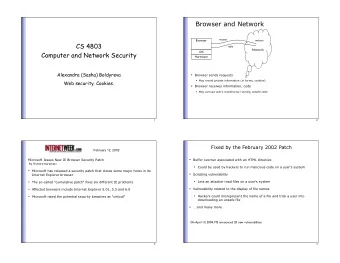 Browser and Network  request  Browser  website  CS 4803  reply  Network  OS  Computer and Network