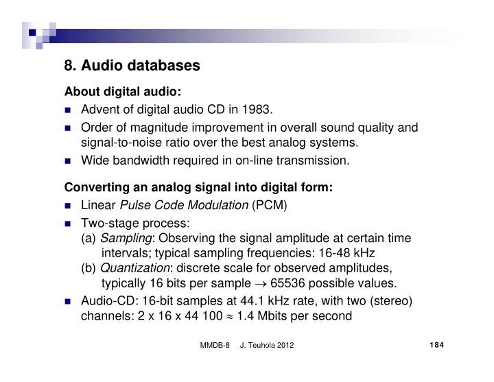 8 audio databases