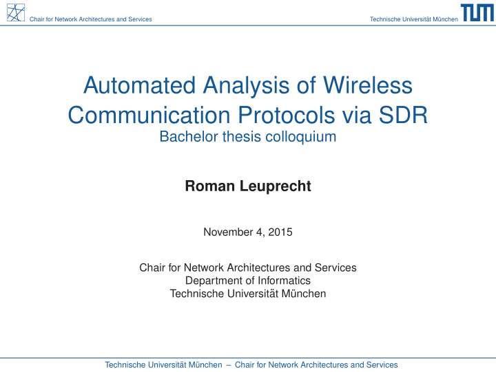 automated analysis of wireless communication protocols