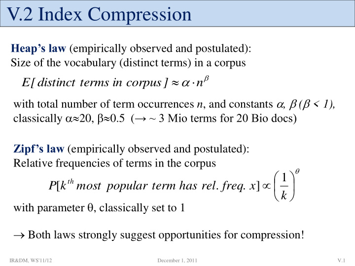 v 2 index compression