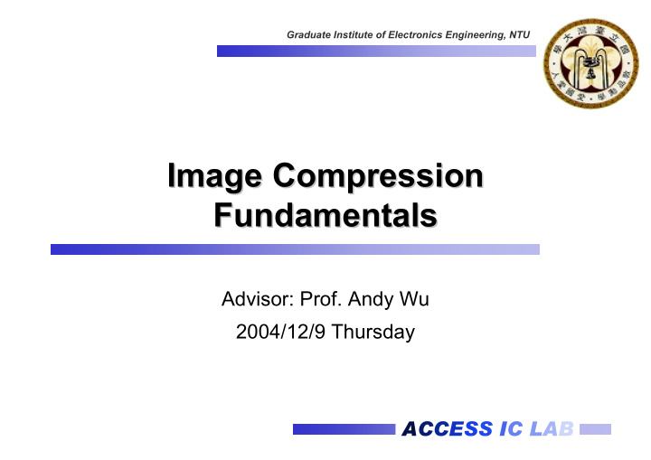 image compression image compression fundamentals