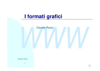 WWW  Davide Rossi  1  Table of contents  Table of contents  Part I  Colors and Color Systems  WWW