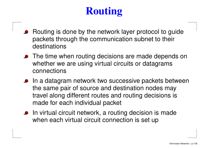 routing