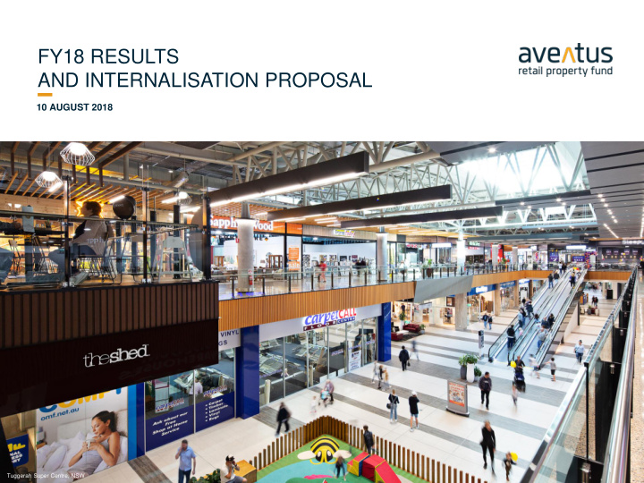 fy18 results and internalisation proposal