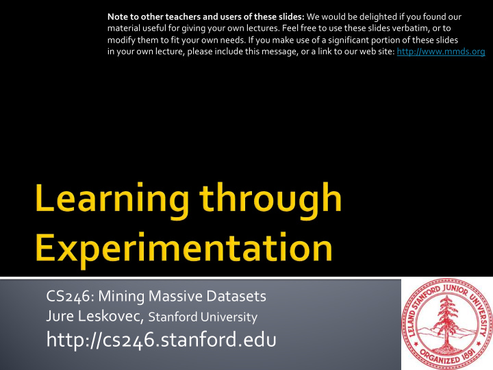 http cs246 stanford edu web advertising