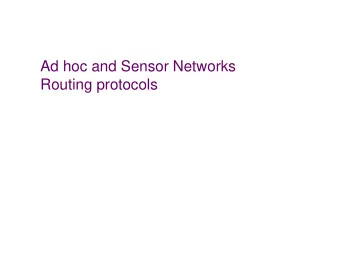 Routing protocols  Goals of this chapter  In any network of diameter &gt; 1, the routing &amp;