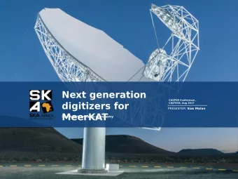 Next generation  CASPER Conference ,  digitizers for  CAL  TECH, Aug 2017 PRESENTER: Sias Malan