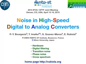 Noise in High-Speed  Digital to Analog Converters  P .-Y. Bourgeois  , T. Imaike   , G.