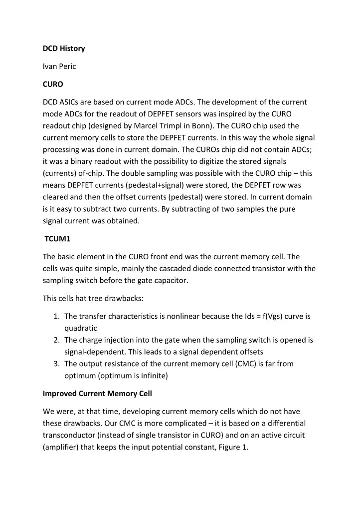 dcd history ivan peric curo dcd asics are based on
