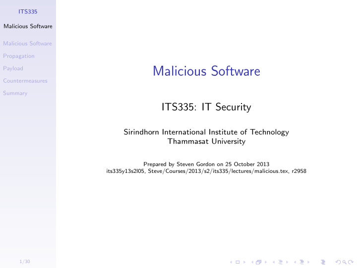 malicious software