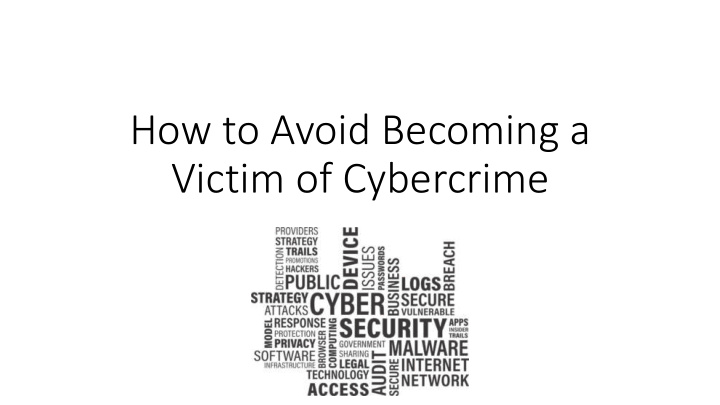 how to avoid becoming a victim of cybercrime https ww