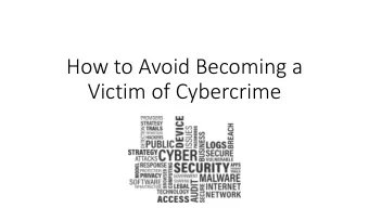 How to Avoid Becoming a  Victim of Cybercrime  https://ww  /www.rayson.us/ae  aehan
